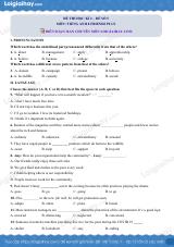 Đề thi học kì 2 Tiếng Anh 8 Friends Plus - Đề số 5